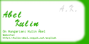 abel kulin business card