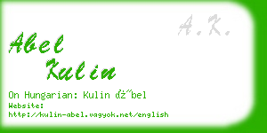 abel kulin business card